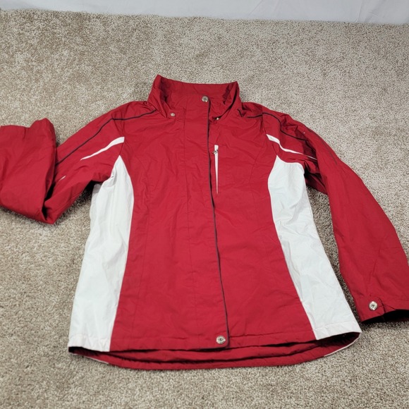 ZeroXposur Jackets & Blazers - ZeroXposur Women's Jacket Small Scarlet Red White Activewear Full Zip Coat